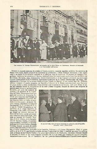 LAMINA ESPASA 22049: Homenaje en la Universidad de Salamanca