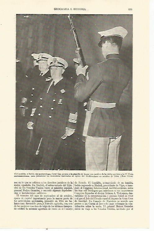 LAMINA ESPASA 22059: Franco en el portaaviones Coral Sea