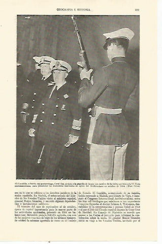 LAMINA ESPASA 22059: Franco en el portaaviones Coral Sea