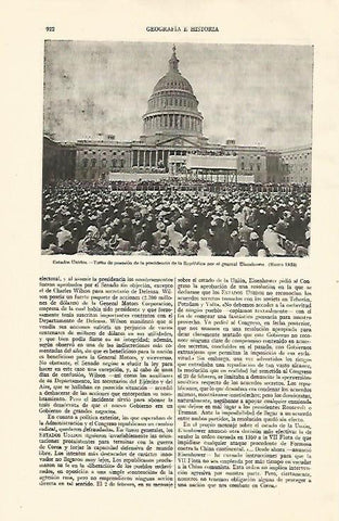 LAMINA ESPASA 22071: Toma de posesion de Eisenhower en 1953