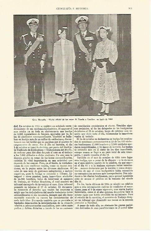 LAMINA ESPASA 22087: Los reyes de Suecia en Londres