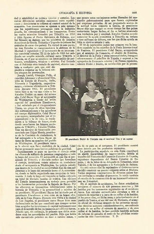 LAMINA ESPASA 22115: El presidente de Turquia Bayar y el Mariscal Tito