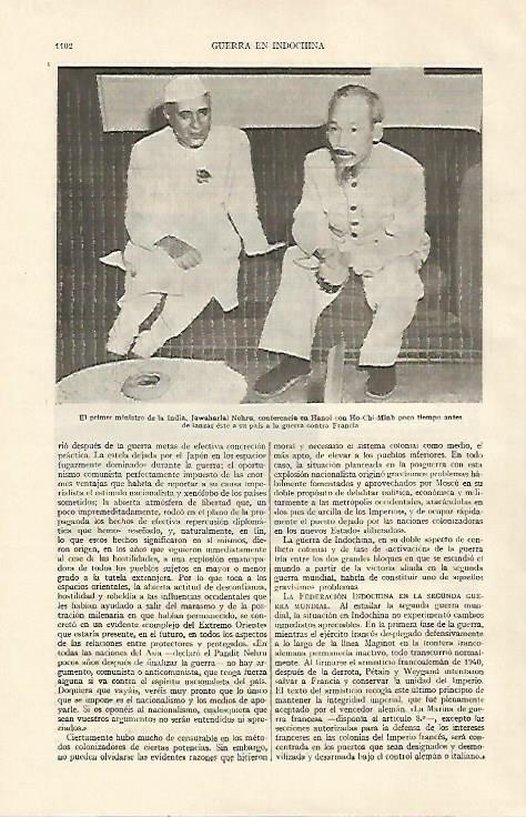 LAMINA ESPASA 22117: El ministro Nehru y Ho-Chi-Minh