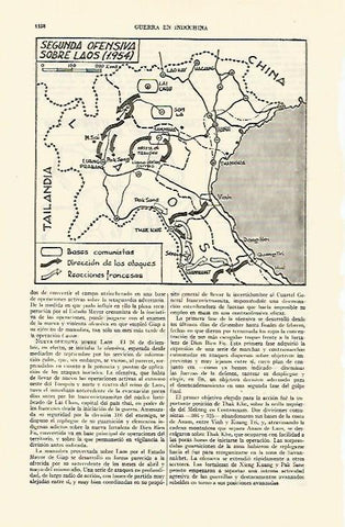 LAMINA ESPASA 22153: Mapa de la segunda ofensiva sobre Laos