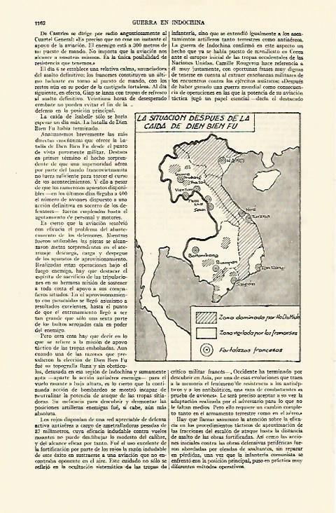 LAMINA ESPASA 22155: Mapa de la caida de Dien Bien Fu