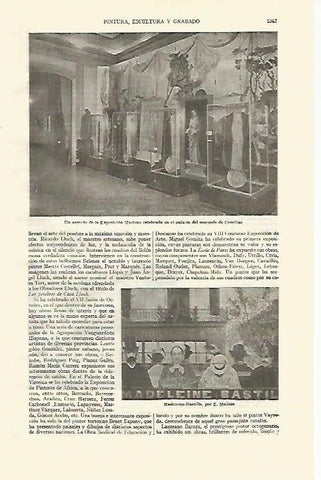 LAMINA ESPASA 22177: Exposicion Mariana en el palacio del Marques de Comillas