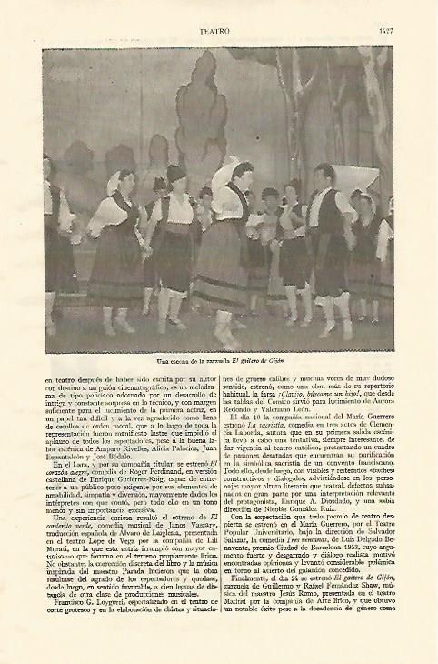 LAMINA ESPASA 22203: Escena de la zarzuela El gaitero de Gijon