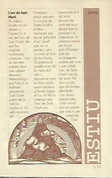 LIBRITO 7009: L arc de Sant Marti. Numero 10