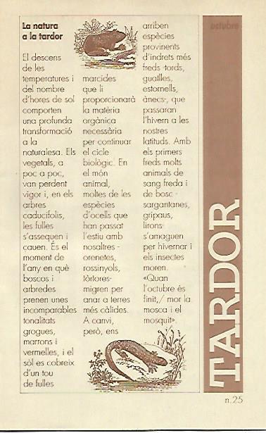 LIBRITO 7023: La natura a la tardor. Numero 25