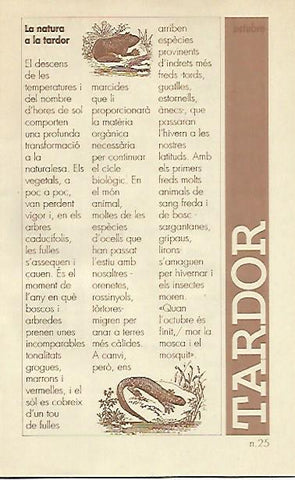 LIBRITO 7023: La natura a la tardor. Numero 25