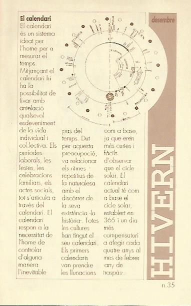LIBRITO 7033: El calendari. Numero 35