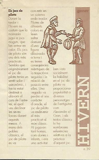 LIBRITO 7037: Els jocs de pilota. Numero 39