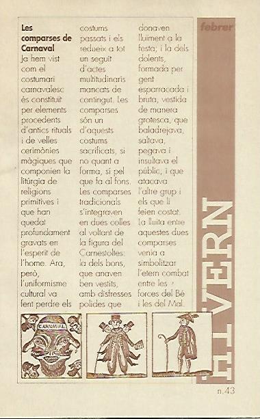 LIBRITO 7041: Les comparses de Carnaval. Numero 43
