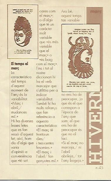 LIBRITO 7043: El temps al març. Nuemro 45