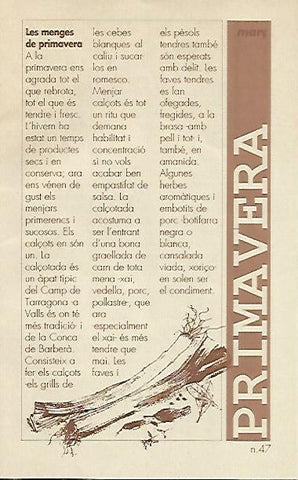 LIBRITO 7044: Les menges de primavera. Numero 47