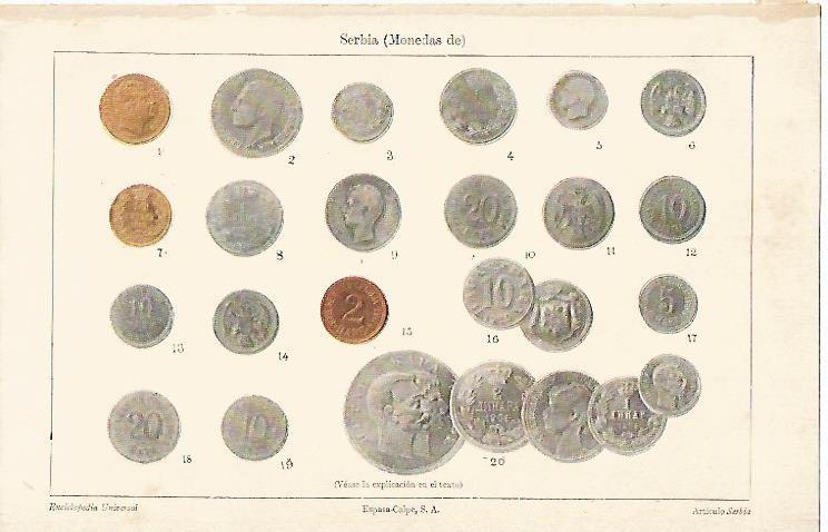 LAMINA ESPASA 602: Moneda de Serbia