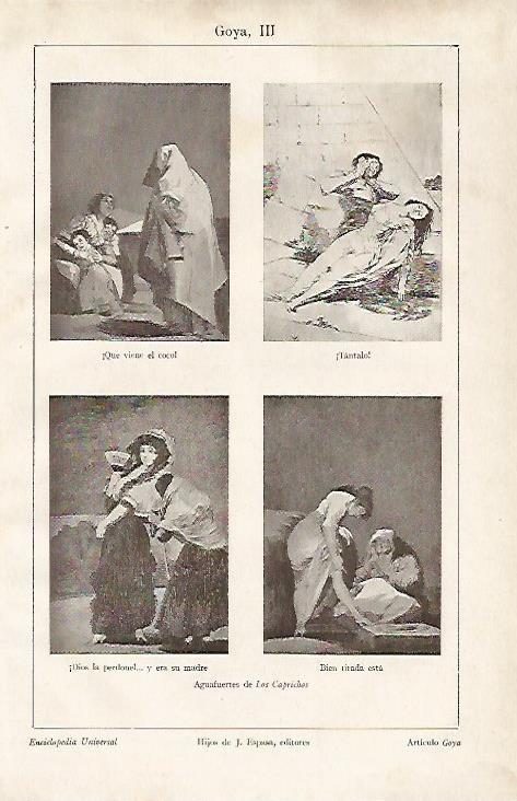 LAMINA ESPASA 2151: Aguafuertes de Los Caprichos de Goya