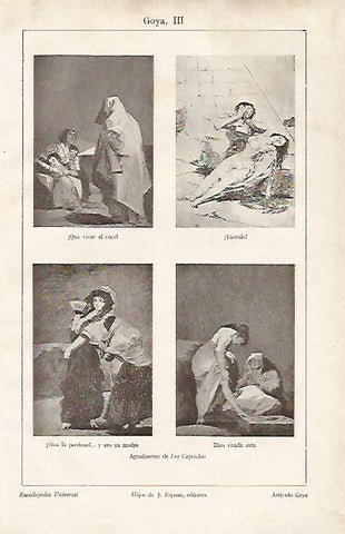 LAMINA ESPASA 2151: Aguafuertes de Los Caprichos de Goya