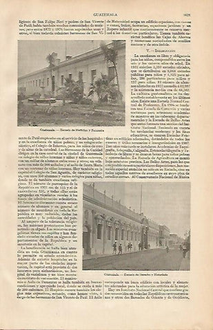 LAMINA ESPASA 2242: Escuela de Medicina y Escuela de Derecho de Guatemala