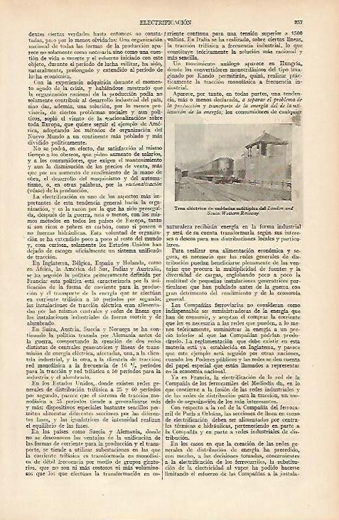 LAMINA ESPASA 5425: Tren electrico del London and South Western Railway