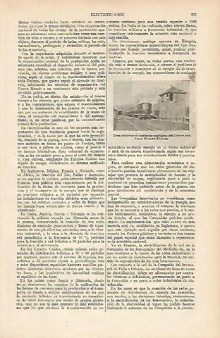 LAMINA ESPASA 5425: Tren electrico del London and South Western Railway