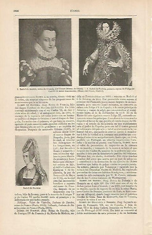 LAMINA ESPASA 7241: Isabel de Borbon Isabel de Austria e Isabel de Baviera