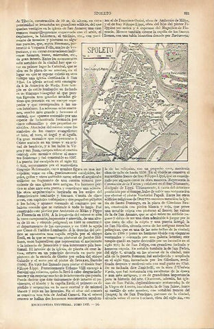 LAMINA ESPASA 7427: Plano de Spoleto Italia