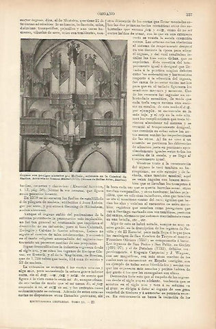 LAMINA ESPASA 7602: Organo de la Catedral de Basilea Suiza