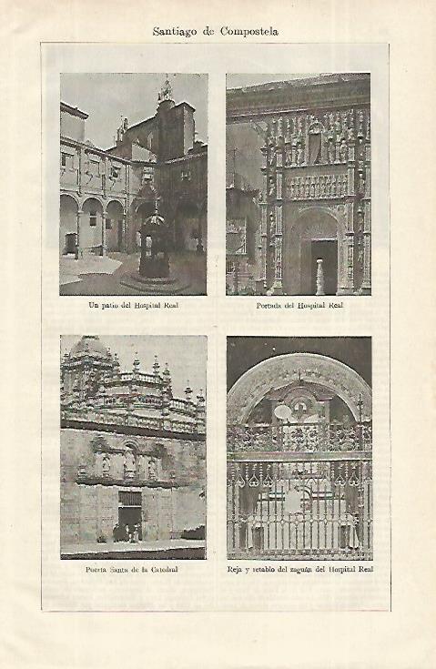 LAMINA ESPASA 12265: Hospital Real de Santiago de Compostela