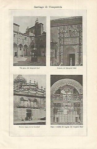 LAMINA ESPASA 12265: Hospital Real de Santiago de Compostela