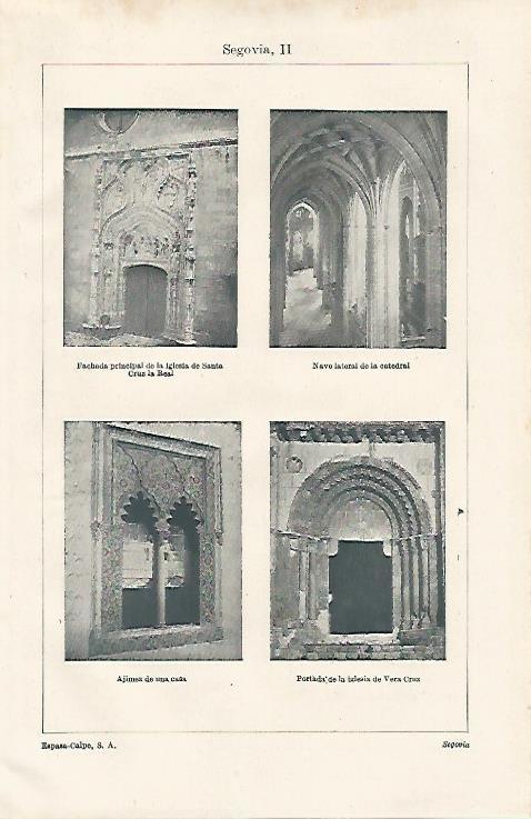 LAMINA ESPASA 12521: Iglesias y catedral de Segovia