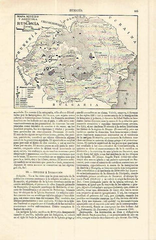LAMINA ESPASA 17048: Mapa minero de Rumania