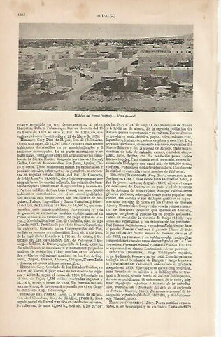 LAMINA ESPASA 642: Vista general de Hidalgo del Parral Mejico