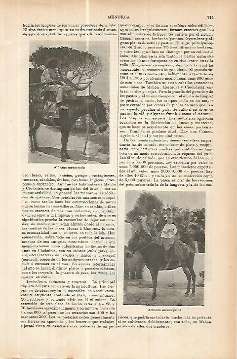 LAMINA ESPASA 17797: Aldeanos de Menorca
