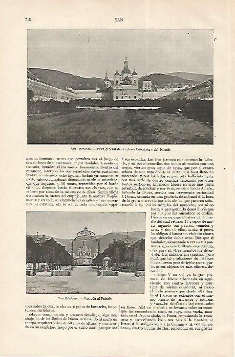 LAMINA ESPASA 18299: Palacio de La Granja
