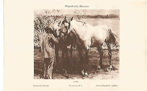 LAMINA ESPASA 16219: Caballos por E. Hegenbarth