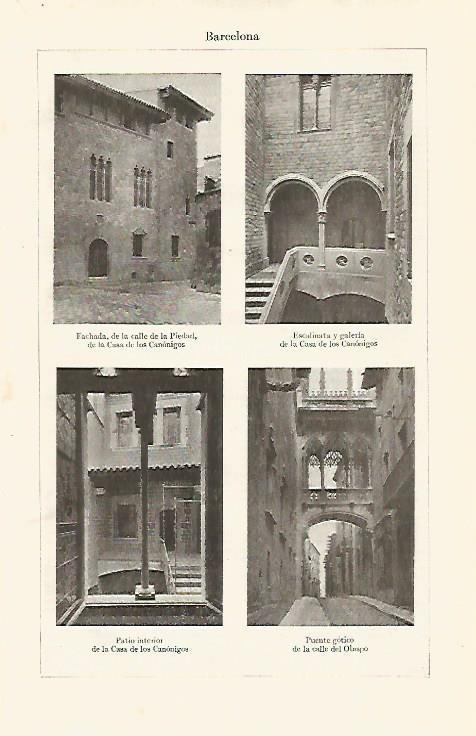 LAMINA ESPASA 19148: Casa de los Canonigos en Barcelona