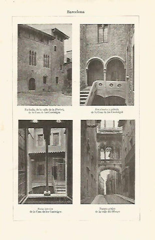 LAMINA ESPASA 19148: Casa de los Canonigos en Barcelona