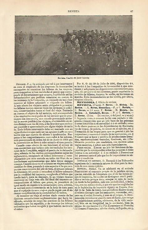 LAMINA ESPASA 6513: Revista cuadro de J. Cusachs