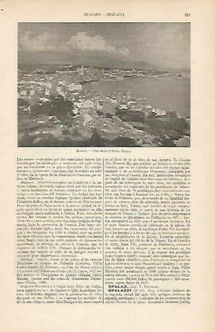LAMINA ESPASA 7445: Vista de Spalato Croacia