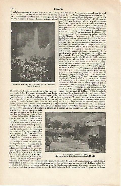 LAMINA ESPASA 19979: Fusilamiento del general Leon