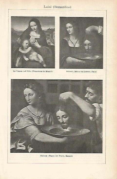 LAMINA ESPASA 1808: Cuadros de Luini