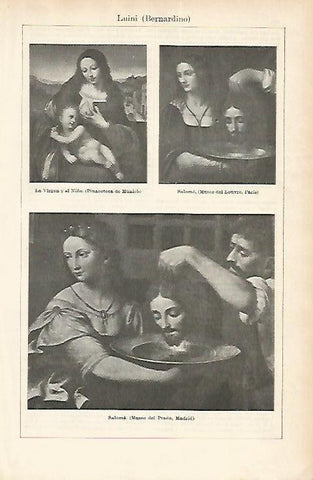 LAMINA ESPASA 1808: Cuadros de Luini