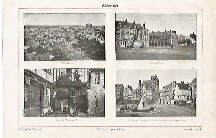 LAMINA ESPASA 13128: Vistas de Abbeville Francia