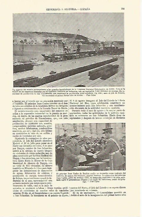 LAMINA ESPASA 21712: Muelle de la Empresa Nacional Siderurgica en Aviles