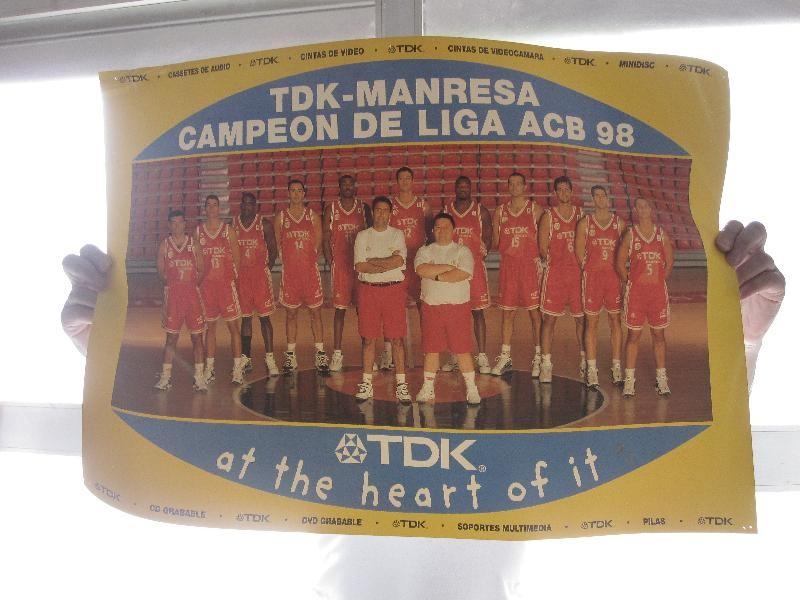 Poster TDK Manresa campeon liga ACB 1998