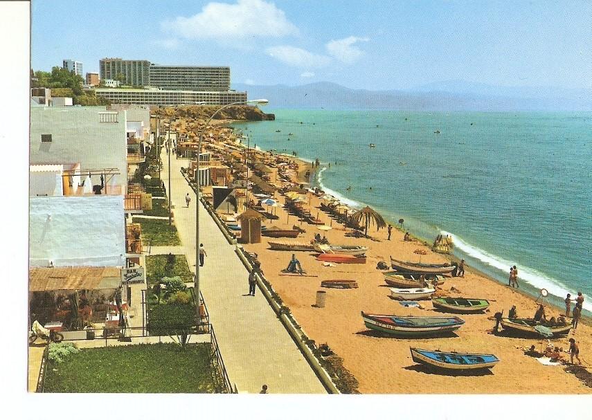 Postal 028883 : Torremolinos (costa del Sol), paseo peatonal y playas (Carihuela)