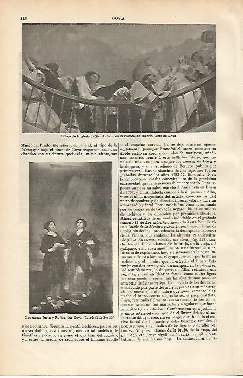 LAMINA ESPASA 2149: Frescos pintados por Goya