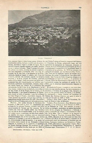 LAMINA ESPASA 2959: Vista general de Cazorla Jaen
