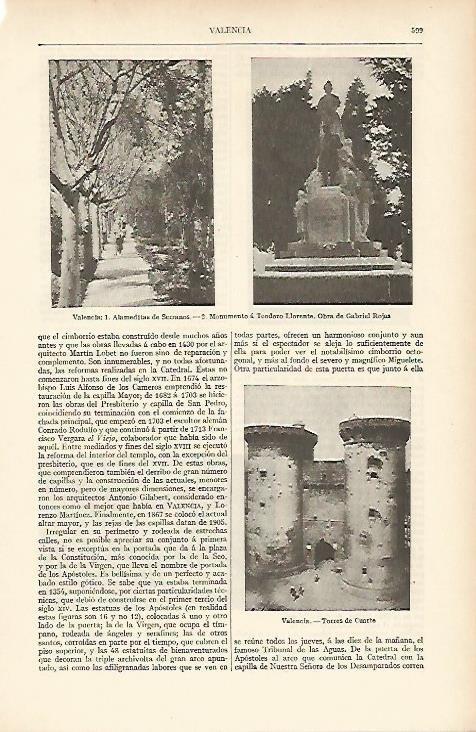 LAMINA ESPASA 4724: Torres de Quart en Valencia